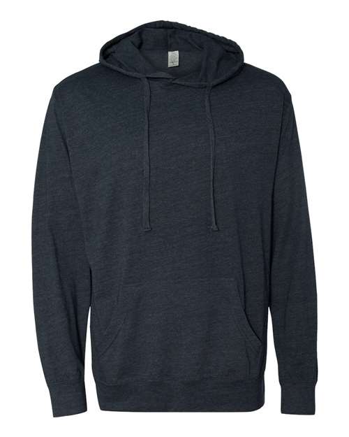 Independent Trading Co. SS150J Lightweight Hooded Pullover T-Shirt #color_Classic Navy Heather
