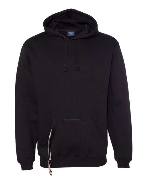 J America JA8815 Adult Tailgate Fleece Pullover Hooded Sweatshirt #color_BLACK