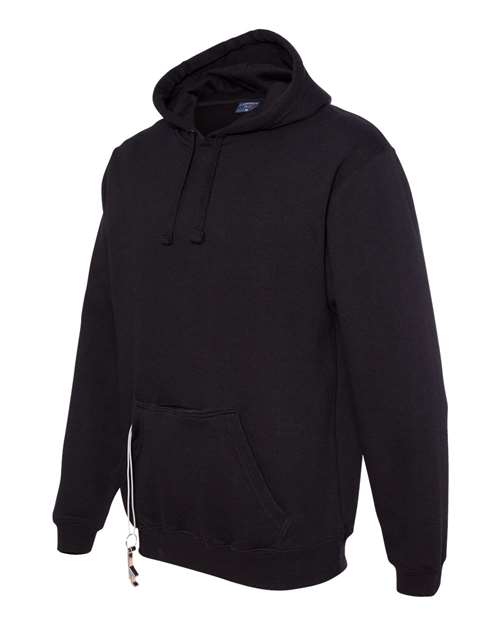 J America JA8815 Adult Tailgate Fleece Pullover Hooded Sweatshirt #color_BLACK