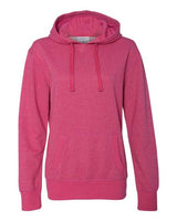 J America JA8860 Ladies' Glitter French Terry Hooded Sweatshirt #color_WILDBERRY