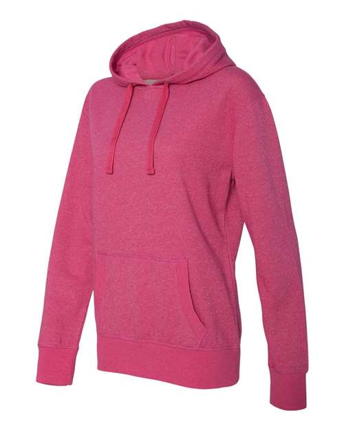 J America JA8860 Ladies' Glitter French Terry Hooded Sweatshirt #color_WILDBERRY