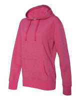 J America JA8860 Ladies' Glitter French Terry Hooded Sweatshirt #color_WILDBERRY