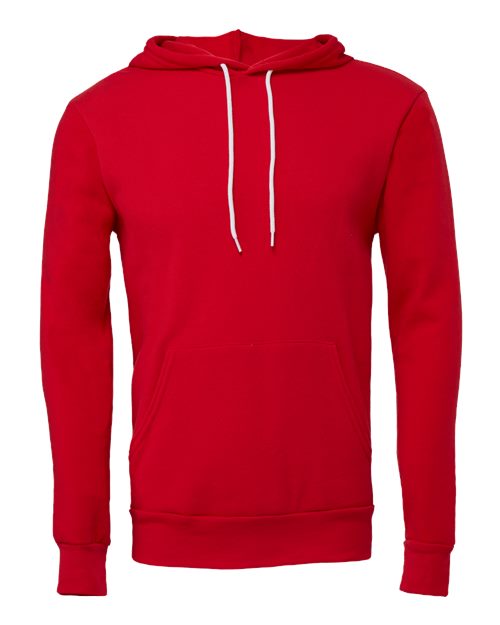 Bella + Canvas 3719 Unisex Sponge Fleece Pullover Hooded Sweatshirt #color_RED