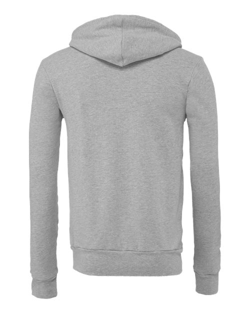 Bella + Canvas 3739 Unisex Poly-Cotton Fleece Full-Zip Hooded Sweatshirt #color_ATHLETIC HEATHER