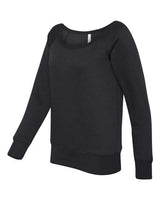 Bella + Canvas 7501 Ladies' Sponge Fleece Wide Neck Sweatshirt #color_BLACK