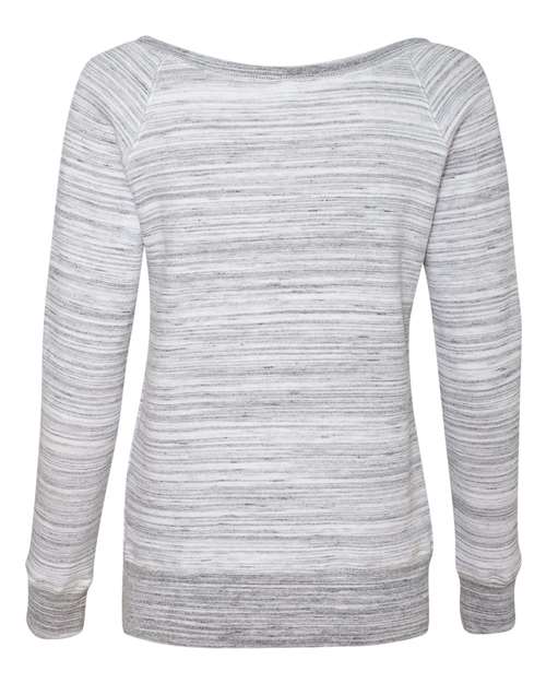 Bella + Canvas 7501 Ladies' Sponge Fleece Wide Neck Sweatshirt #color_LT GREY MARBLE