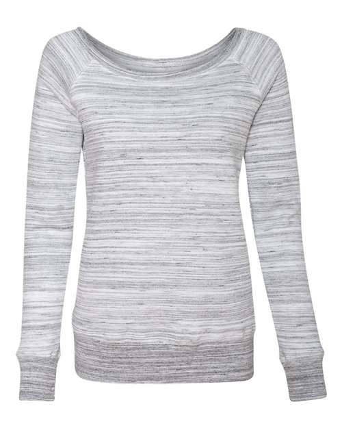 Bella + Canvas 7501 Ladies' Sponge Fleece Wide Neck Sweatshirt #color_LT GREY MARBLE