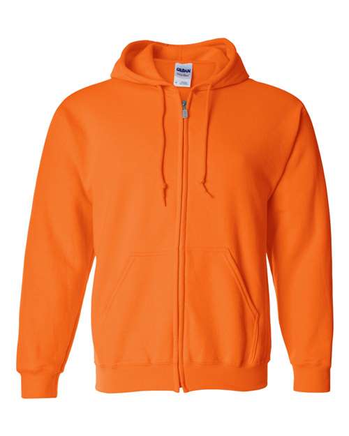 Gildan G186 Adult Heavy Blend 50/50 Full-Zip Hooded Sweatshirt #color_S ORANGE