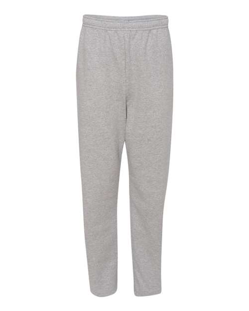 Jerzees 974MP Adult NuBlend Open-Bottom Fleece Sweatpants #color_ATHLETIC HEATHER
