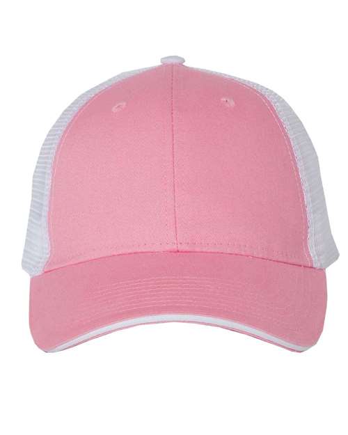 Valucap S102 Sandwich Trucker Cap #color_Pink/ White