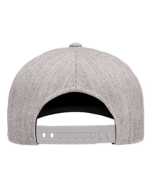 Flexfit 110F Adult Wool Blend Snapback Cap #color_HEATHER GREY