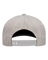 Flexfit 110F Adult Wool Blend Snapback Cap #color_HEATHER GREY