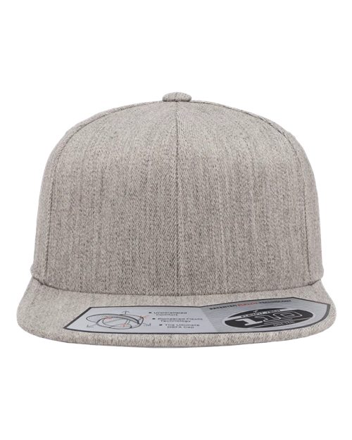 Flexfit 110F Adult Wool Blend Snapback Cap #color_HEATHER GREY