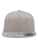Flexfit 110F Adult Wool Blend Snapback Cap #color_HEATHER GREY