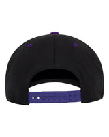 Flexfit 110FT Adult Wool Blend Snapback Two-Tone Cap #color_BLACK/ PURPLE