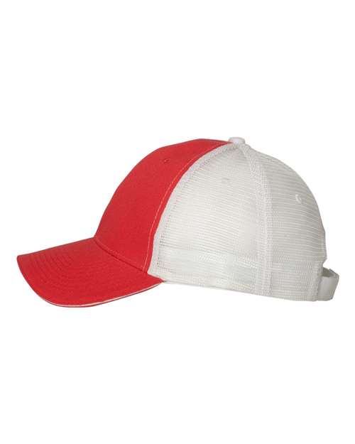 Valucap S102 Sandwich Trucker Cap #color_Red/ White