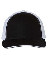Valucap S102 Sandwich Trucker Cap #color_Black/ White