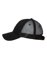 Valucap S102 Sandwich Trucker Cap #color_Black/ Black