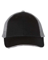 Valucap S102 Sandwich Trucker Cap #color_Black/ Grey