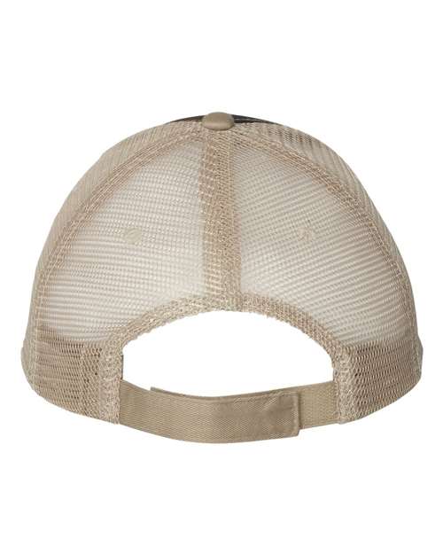 Valucap S102 Sandwich Trucker Cap #color_Green Camo/ Tan