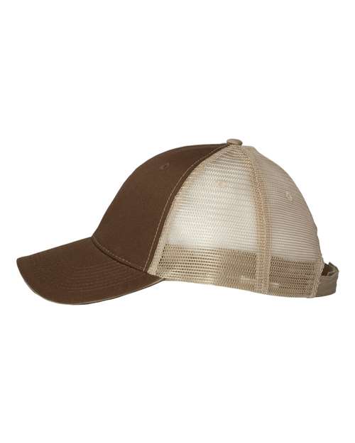 Valucap S102 Sandwich Trucker Cap #color_Brown/ Khaki