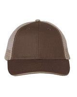 Valucap S102 Sandwich Trucker Cap #color_Brown/ Khaki