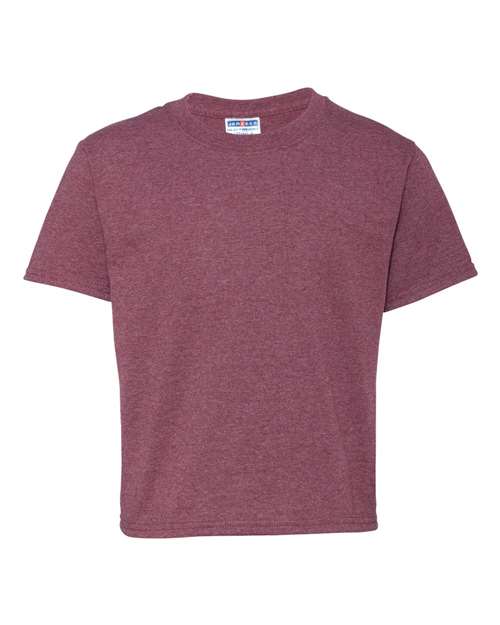 Jerzees 29B Youth DRI-POWER ACTIVE T-Shirt #color_VINT HTH MAROON