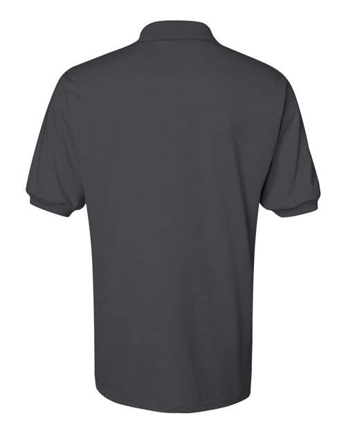 Jerzees 437 Adult SpotShield Jersey Polo #color_CHARCOAL GREY