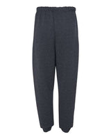 Jerzees 4850P Adult Super Sweats NuBlend Fleece Pocketed Sweatpants #color_BLACK HEATHER