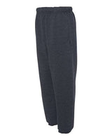 Jerzees 4850P Adult Super Sweats NuBlend Fleece Pocketed Sweatpants #color_BLACK HEATHER