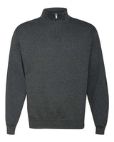 Jerzees 995M Adult NuBlend Quarter-Zip Cadet Collar Sweatshirt #color_BLACK HEATHER