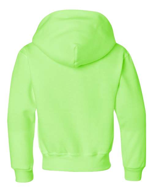 Jerzees 996Y Youth NuBlend Fleece Pullover Hooded Sweatshirt #color_NEON GREEN