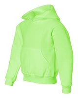 Jerzees 996Y Youth NuBlend Fleece Pullover Hooded Sweatshirt #color_NEON GREEN