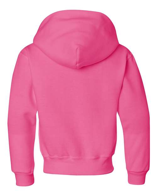 Jerzees 996Y Youth NuBlend Fleece Pullover Hooded Sweatshirt #color_NEON PINK