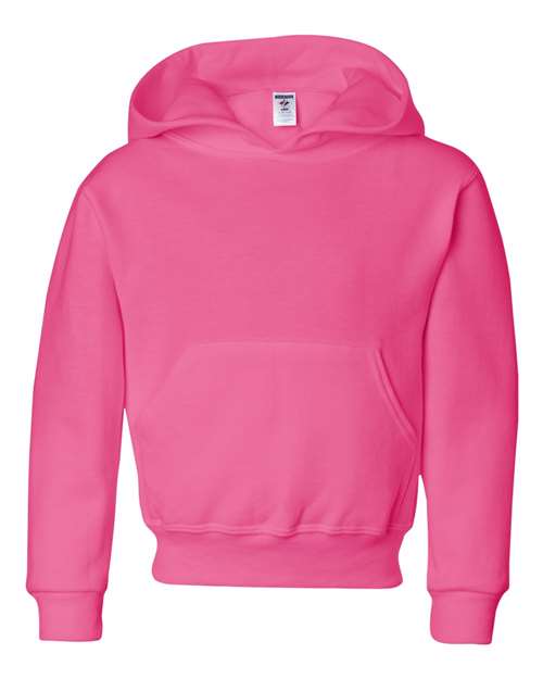 Jerzees 996Y Youth NuBlend Fleece Pullover Hooded Sweatshirt #color_NEON PINK