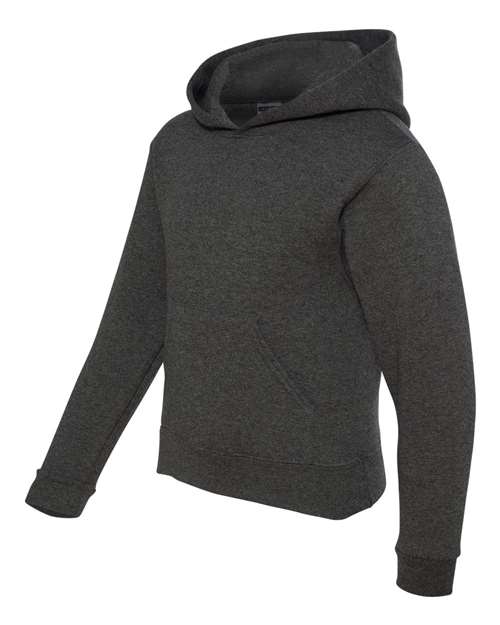 Jerzees 996Y Youth NuBlend Fleece Pullover Hooded Sweatshirt #color_BLACK HEATHER