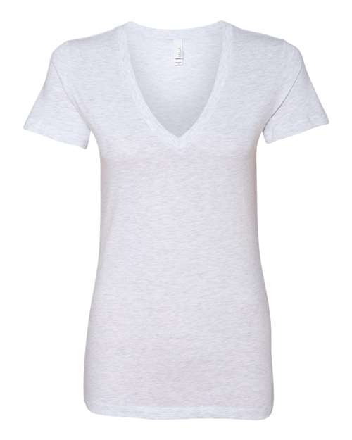 Bella + Canvas B6035 Ladies' Jersey Short-Sleeve Deep V-Neck T-Shirt #color_ASH