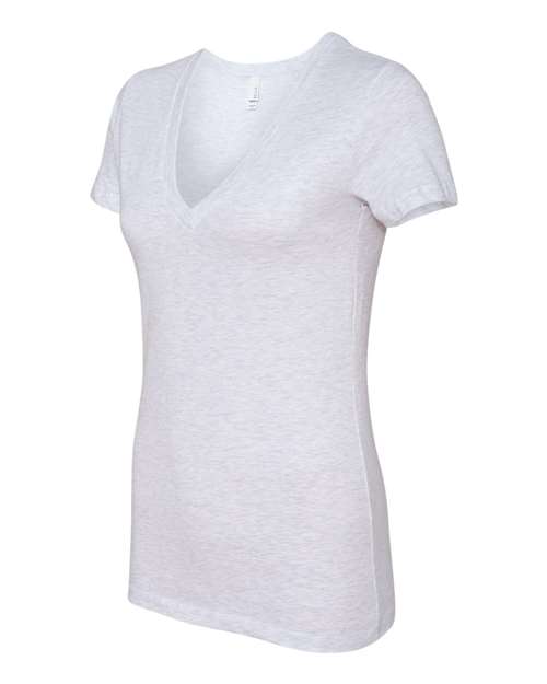 Bella + Canvas B6035 Ladies' Jersey Short-Sleeve Deep V-Neck T-Shirt #color_ASH