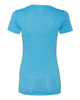 Bella + Canvas 8435 Ladies' Triblend Short-Sleeve Deep V-Neck T-Shirt #color_AQUA TRIBLEND