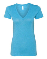 Bella + Canvas 8435 Ladies' Triblend Short-Sleeve Deep V-Neck T-Shirt #color_AQUA TRIBLEND