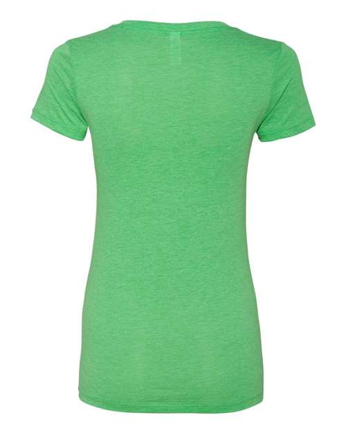 Bella + Canvas 8435 Ladies' Triblend Short-Sleeve Deep V-Neck T-Shirt #color_GREEN TRIBLEND
