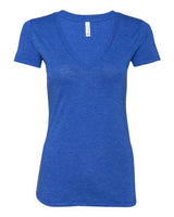 Bella + Canvas 8435 Ladies' Triblend Short-Sleeve Deep V-Neck T-Shirt #color_TRUE ROYAL TRBLN