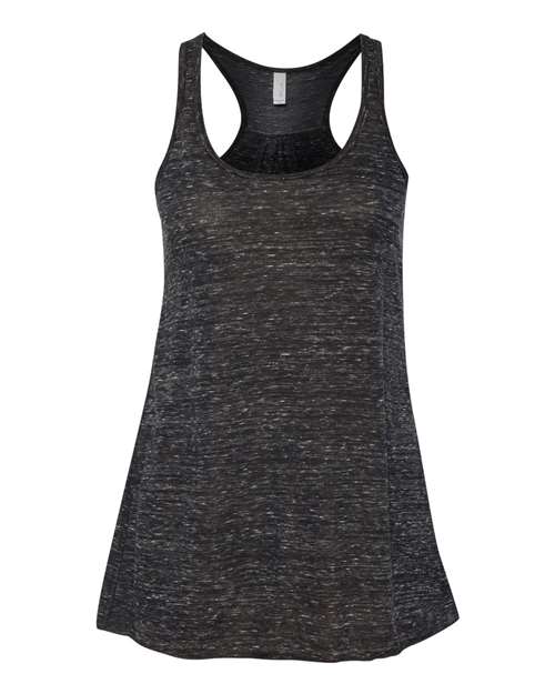 Bella + Canvas B8800 Ladies' Flowy Racerback Tank #color_BLACK MARBLE