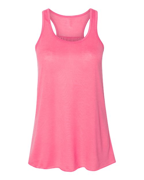Bella + Canvas B8800 Ladies' Flowy Racerback Tank #color_NEON PINK