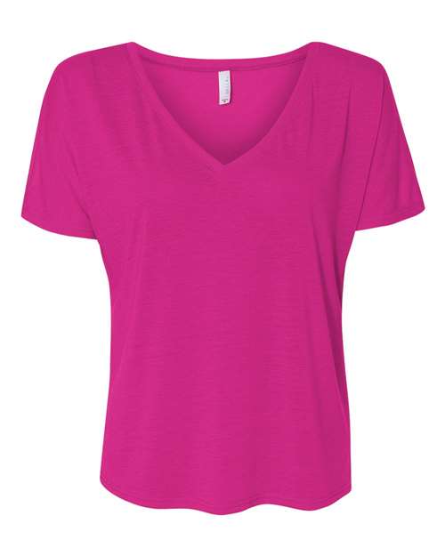 Bella + Canvas 8815 Ladies' Slouchy V-Neck T-Shirt #color_BERRY