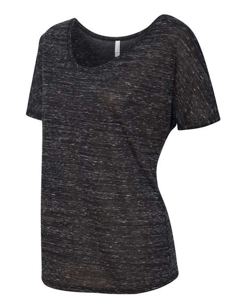 Bella + Canvas 8816 Ladies' Slouchy Scoop-Neck T-Shirt #color_BLACK MARBLE