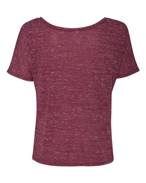 Bella + Canvas 8816 Ladies' Slouchy Scoop-Neck T-Shirt #color_MAROON MARBLE