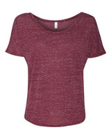 Bella + Canvas 8816 Ladies' Slouchy Scoop-Neck T-Shirt #color_MAROON MARBLE
