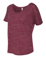 Bella + Canvas 8816 Ladies' Slouchy Scoop-Neck T-Shirt #color_MAROON MARBLE