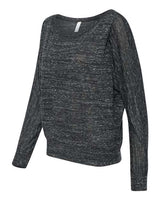 Bella + Canvas 8850 Ladies' Flowy Long-Sleeve Off Shoulder T-Shirt #color_BLACK MARBLE